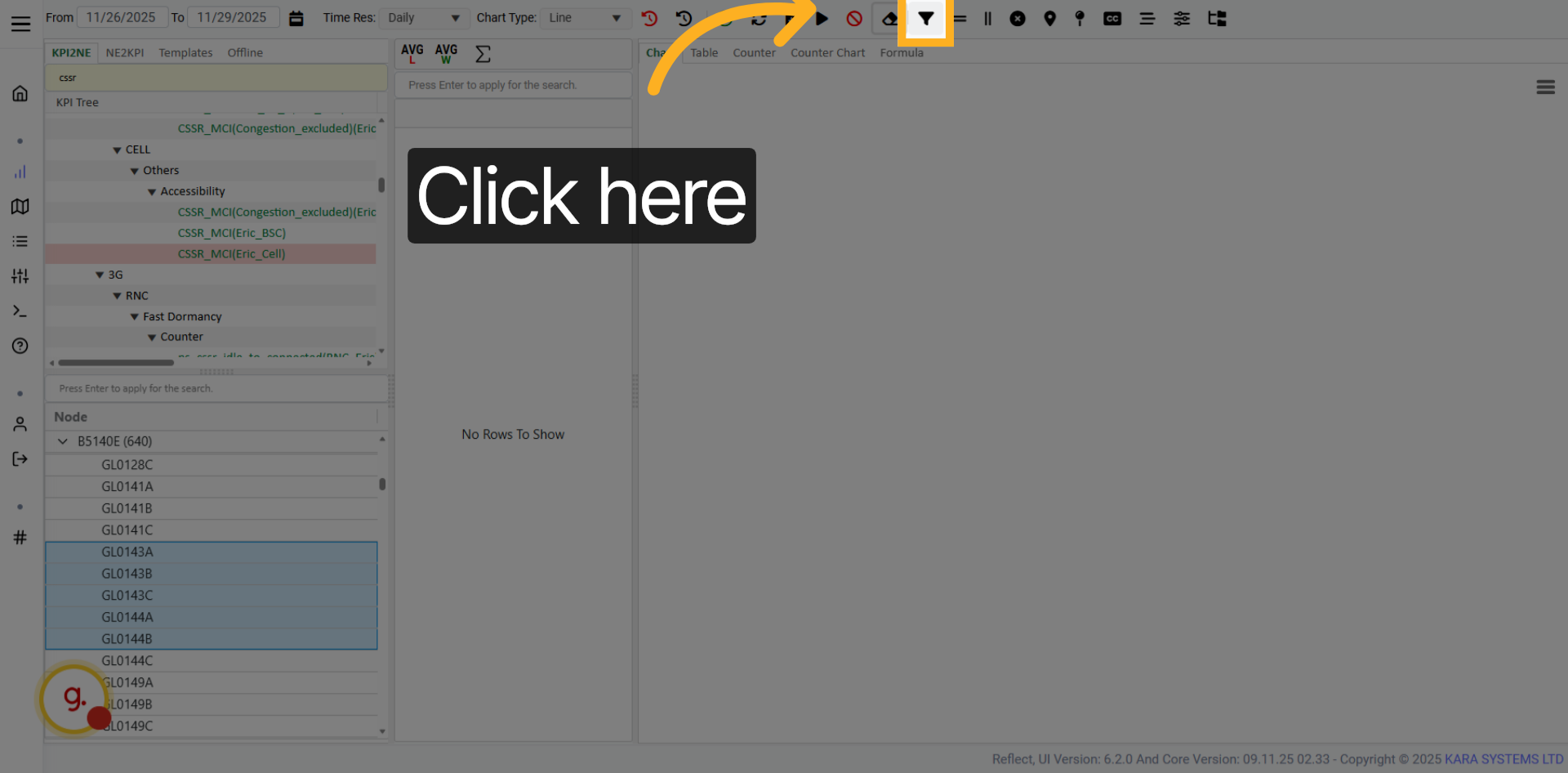 Open Chart Filters